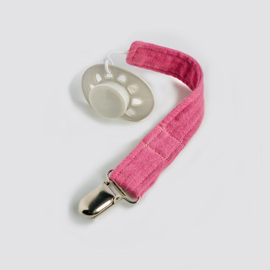 Pacifier Clip - Minimalist Hot Pink